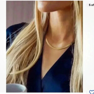 Jennifer zeuner Gold Hamilton cable necklace Gold plated